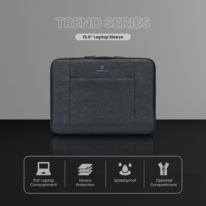 Volkano Bags Volkano Trend Series 15.6" Laptop Sleeve - Grey