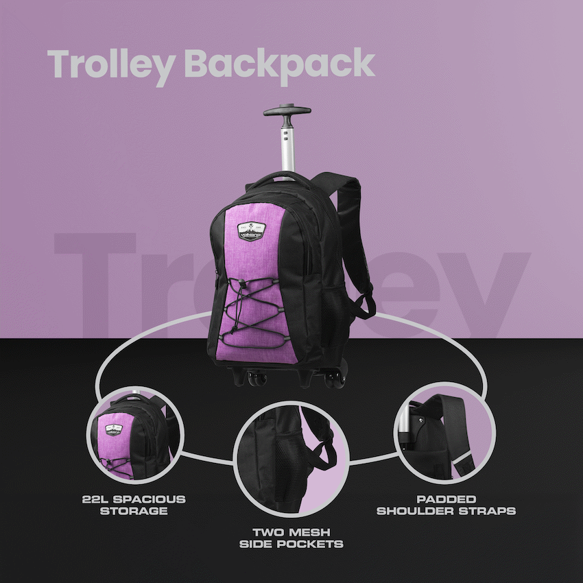 Volkano Bags Volkano Winner Trolley Backpack 22L Pink