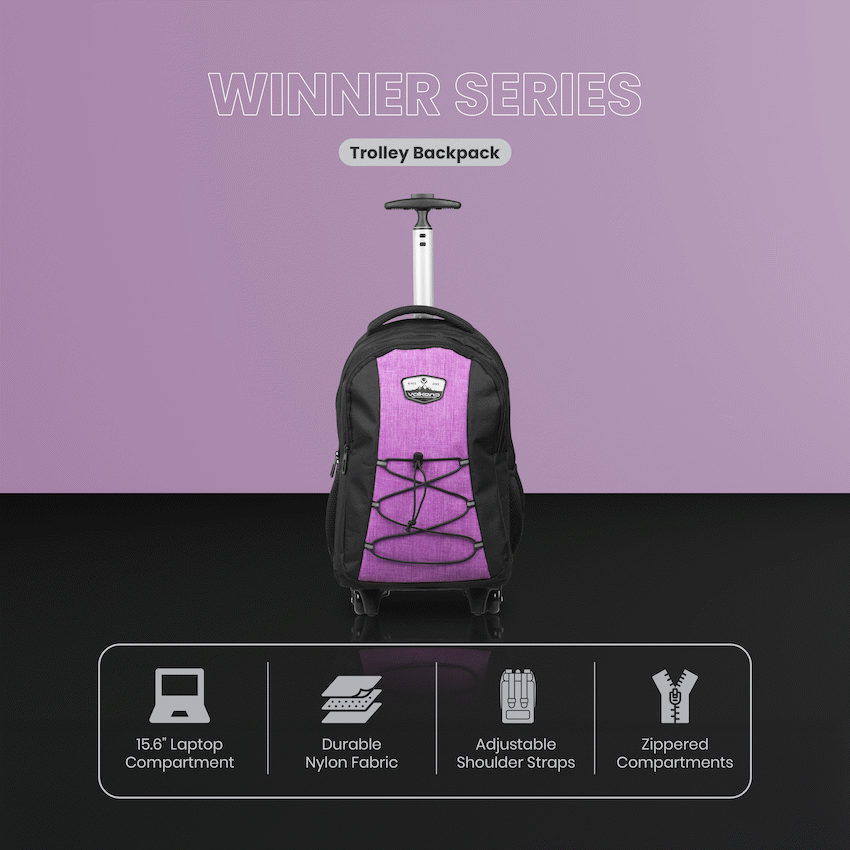 Volkano Bags Volkano Winner Trolley Backpack 22L Pink