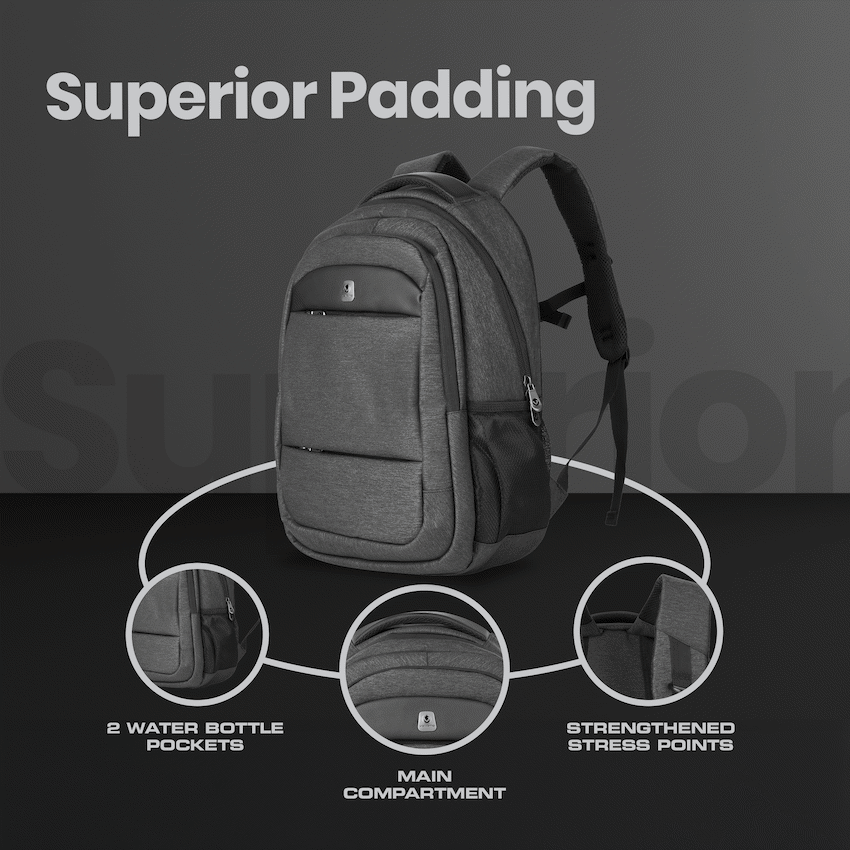 Volkano Bags Volkano Woodrow 15.6" Laptop Backpack - Dark Grey