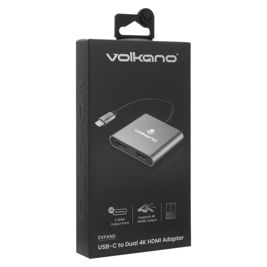Volkano Computer Accessories Volkano Expand Series USB-C to Dual 4K HDMI Adaptor