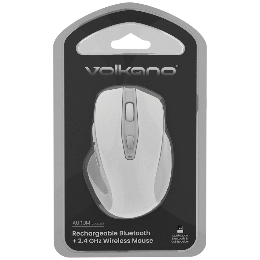 Volkano Computer Peripherals Volkano Aurum Series Bluetooth Wireless Mouse - White