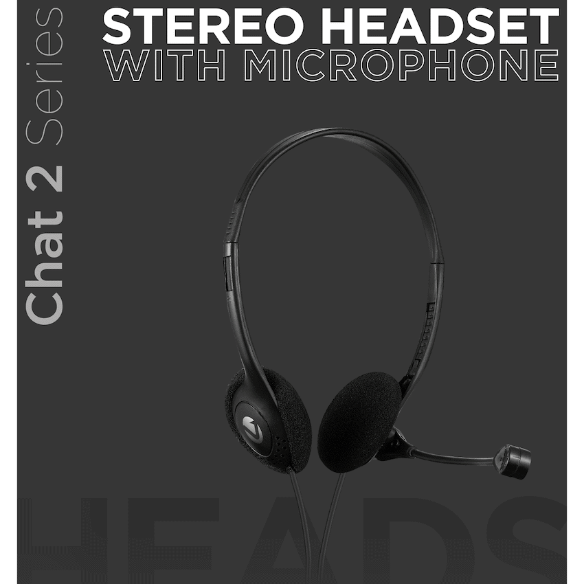 Volkano Computer Peripherals Volkano Chat 2 Stereo Headset with Boom Microphone
