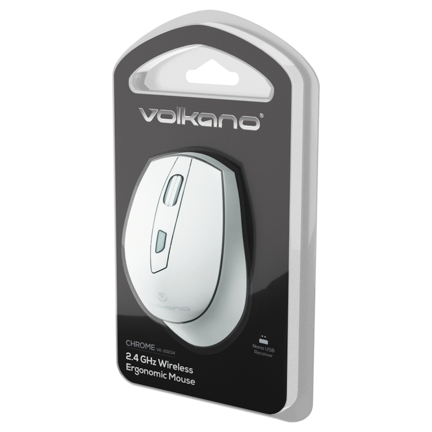 Volkano Computer Peripherals Volkano Chrome Series Wireless Mouse - Gray