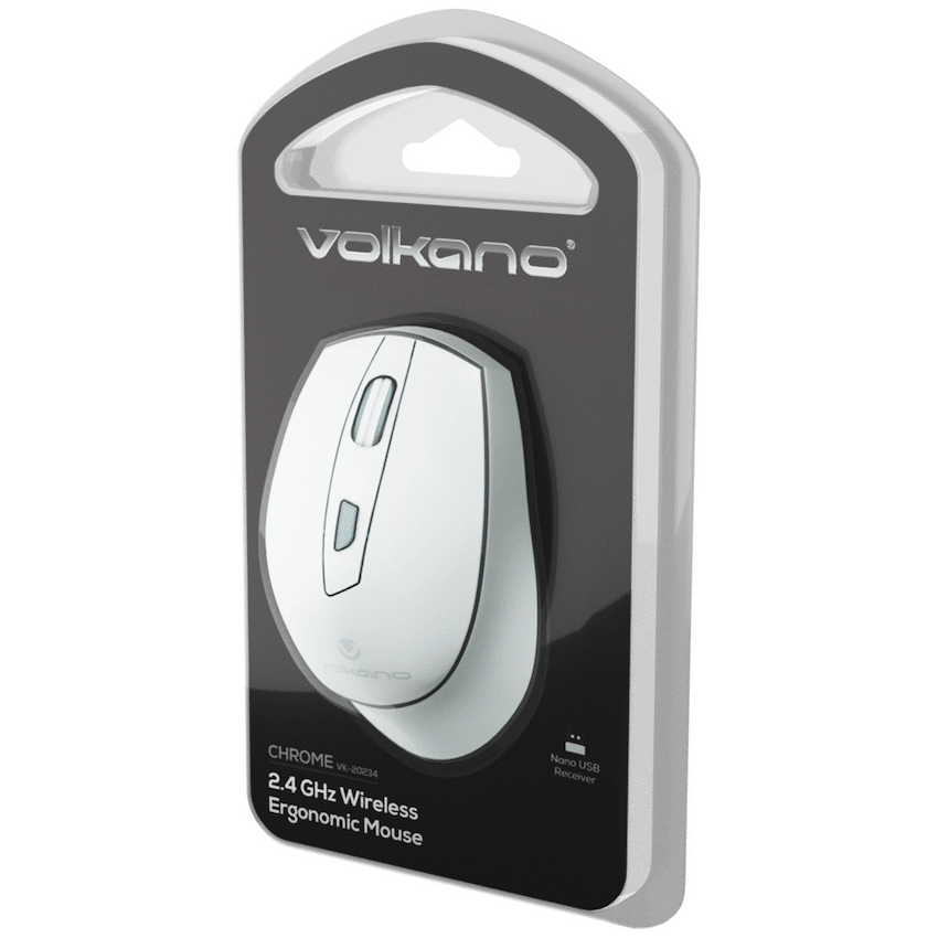 Volkano Computer Peripherals Volkano Chrome Series Wireless Mouse - Gray