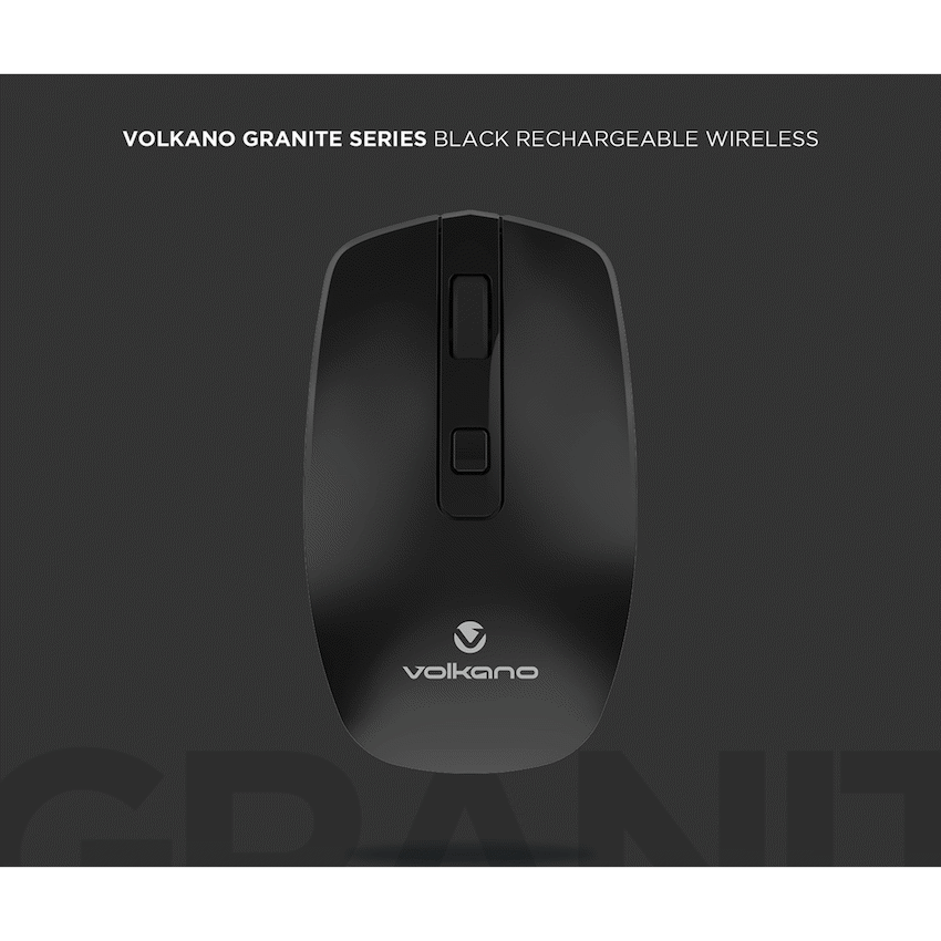 Volkano Computer Peripherals Volkano Granite Series Rechargeable Wireless Mouse - Black
