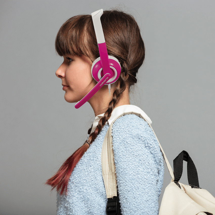 Volkano Computer Peripherals Volkano Kids Chat Junior Series Headset with Mic - Pink