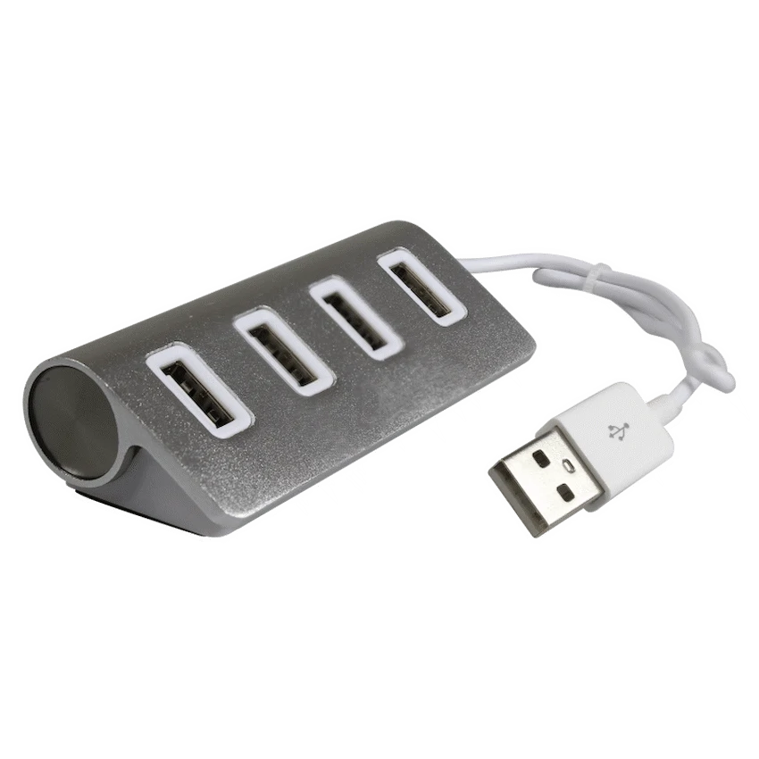 Volkano Computer Peripherals Volkano Pivot series 4 port USB Hub - silver