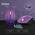 Volkano Computer Peripherals Volkano Prism Series Bluetooth Wireless Keyboard and Mouse - Purple