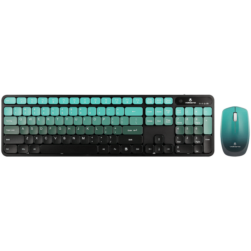 Volkano Computer Peripherals Volkano Prism Series Bluetooth Wireless Keyboard and Mouse - Teal