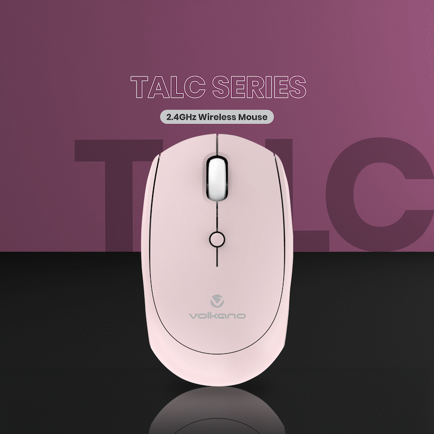 Volkano Computer Peripherals Volkano Talc Wireless Mouse - Pink