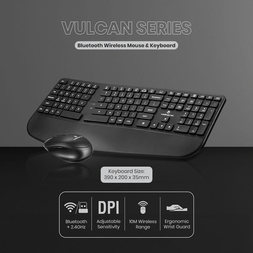 Volkano Computer Peripherals Volkano Vulcan Series Bluetooth Wireless Keyboard and Mouse