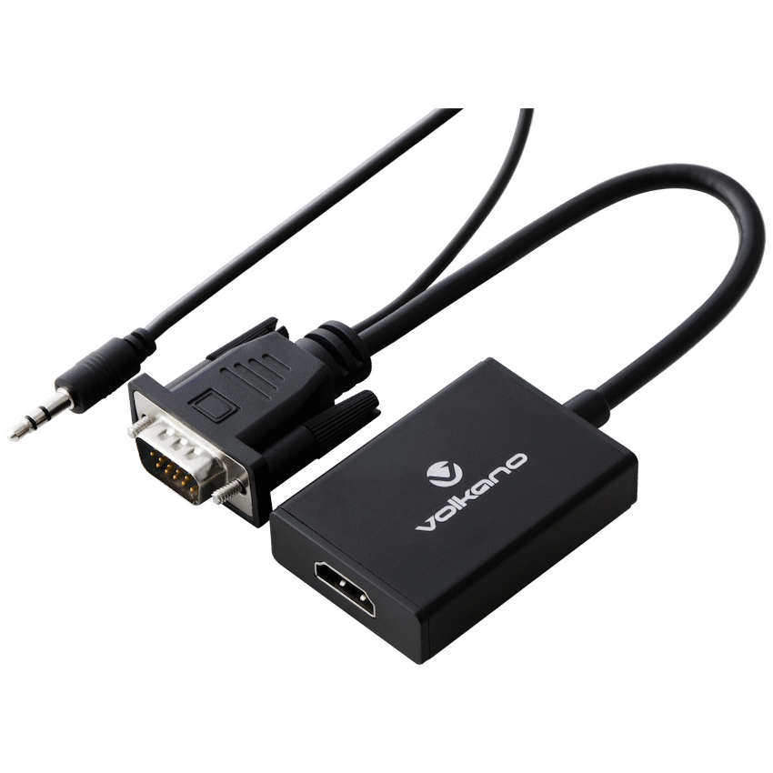 Volkano Devices Volkano Append series VGA male to HDMI female converter, 10cm cable, with Sound