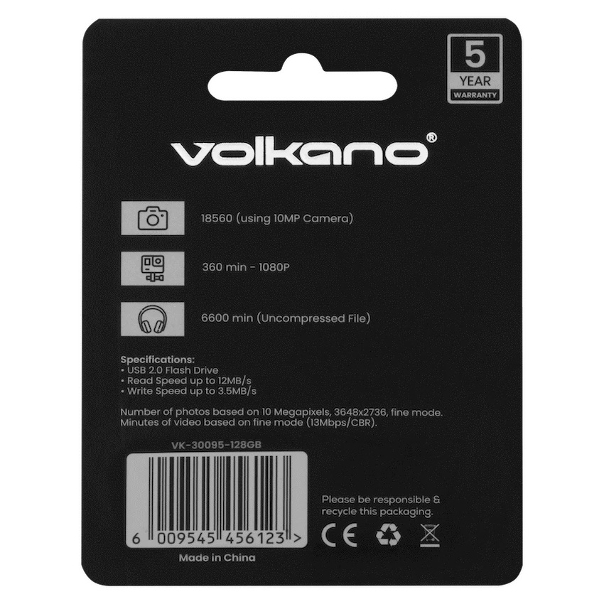 Volkano Devices Volkano USB 2.0 Flash Drive 128gb