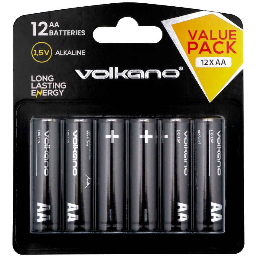 Volkano Electrical Volkano Extra AA Batteries Value Pack of 12