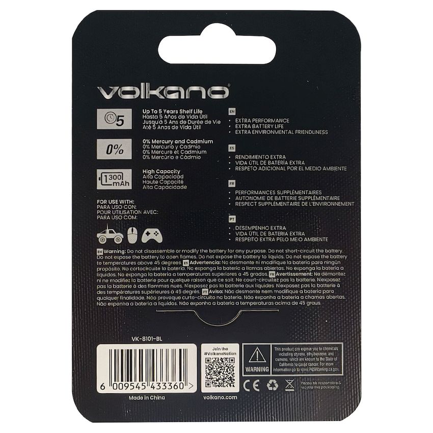Volkano Electrical Volkano Extra series Alkaline Batteries AAA pack of 4
