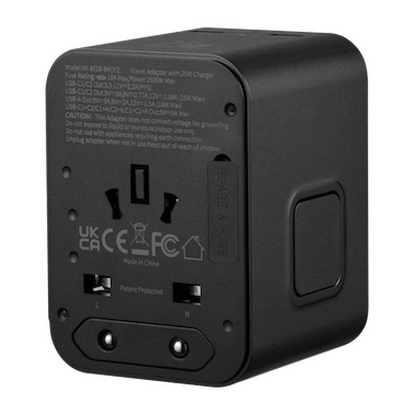 Volkano Electrical Volkano Worldwide Series Travel Adapter PD 25w + QC