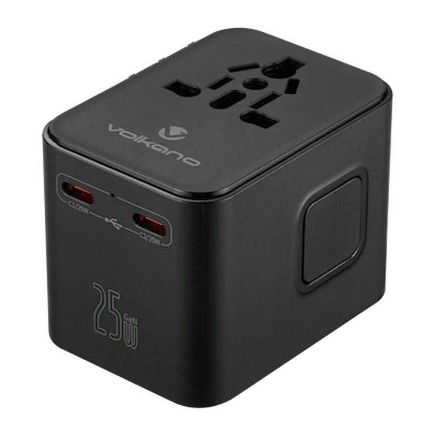 Volkano Electrical Volkano Worldwide Series Travel Adapter PD 25w + QC