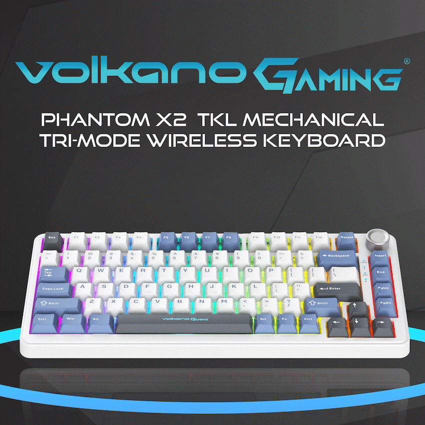 Volkano Gaming Volkano Gaming Phantom X2  TKL Mechanical Tri-Mode Wireless Keyboard