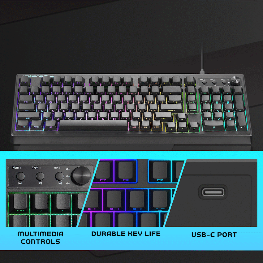 Volkano Gaming Volkano Gaming Shadow X1 Wired Gaming Keyboard with RGB lighting