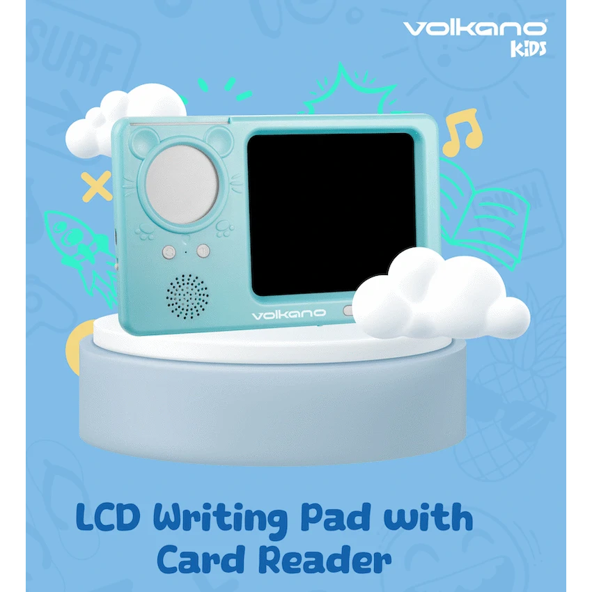 Volkano Kids Toys and games SmartDoodle Series LCD Writing Pad with Card Reader
