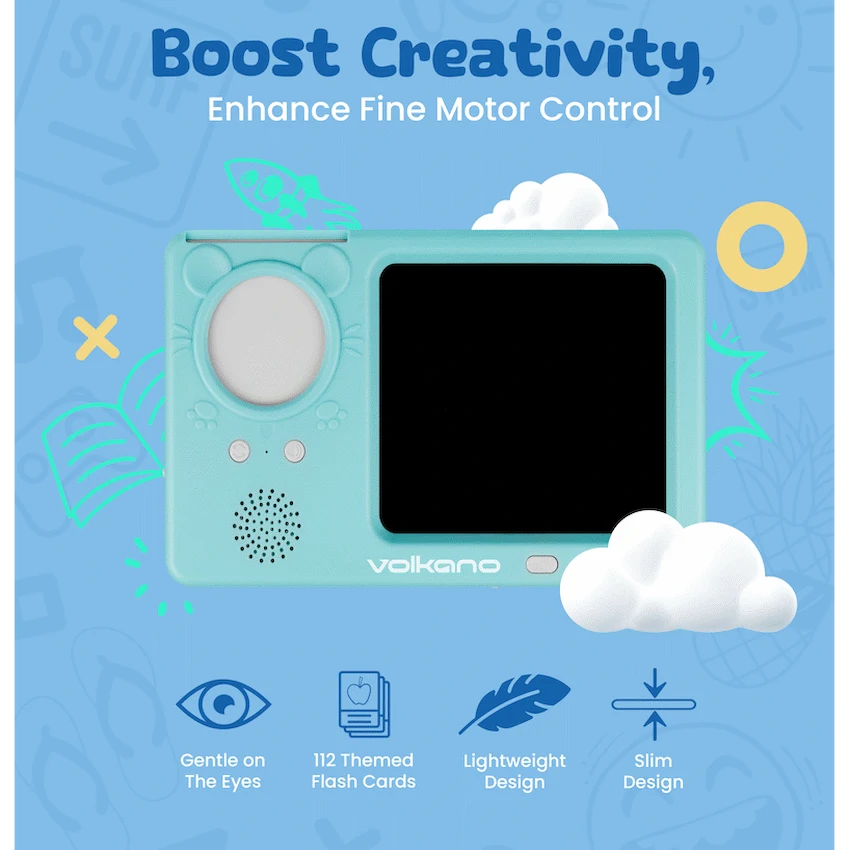 Volkano Kids Toys and games SmartDoodle Series LCD Writing Pad with Card Reader