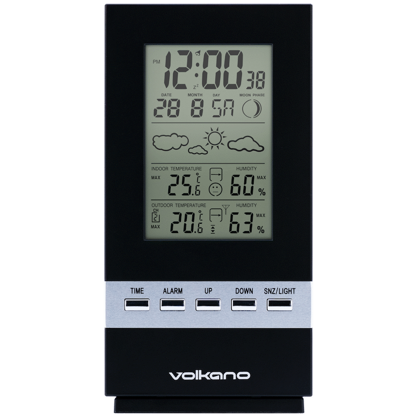 Volkano Kitchen and Home Volkano Dew Series Weather Station - Black