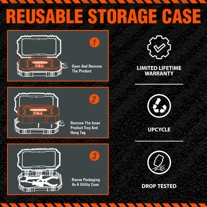 Volkano Lighting Rugged by Volkano Multi-Function Keychain Light with Tripod