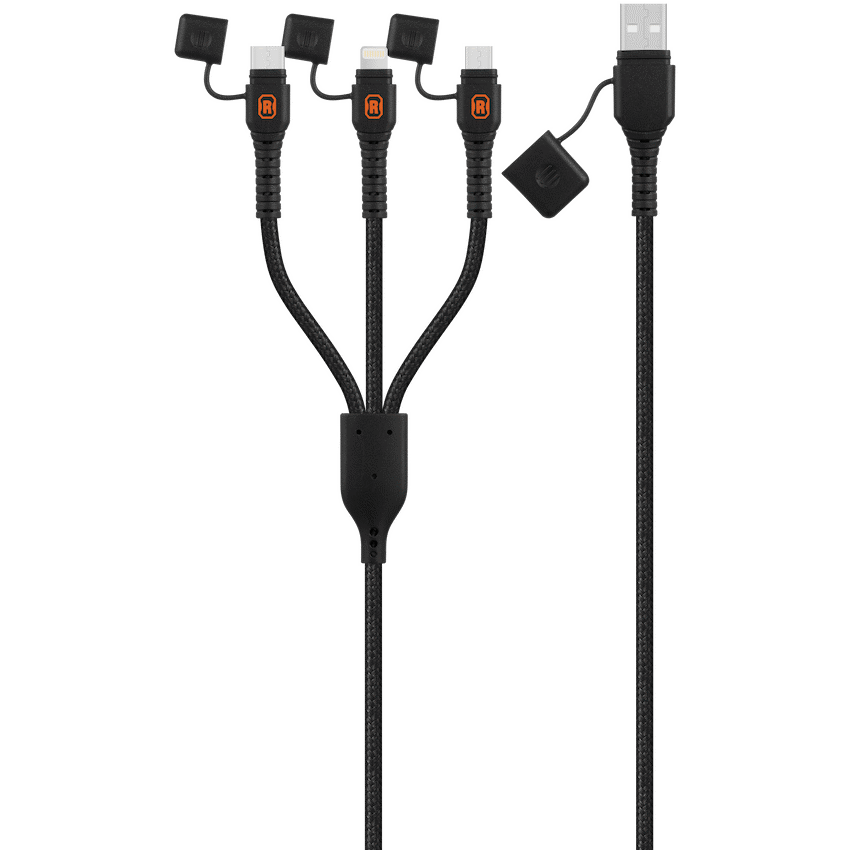 Volkano Mobile Accessories Rugged by Volkano Water- and Dust-Proof USB to 3-in-1 Cable - 1.2m