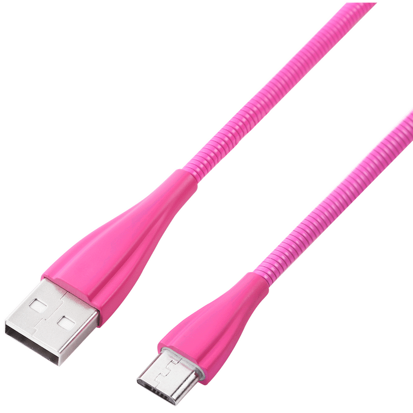 Volkano Mobile Accessories Volkano Fashion Series Micro USB Cable 1.8m - Lumo - Pink
