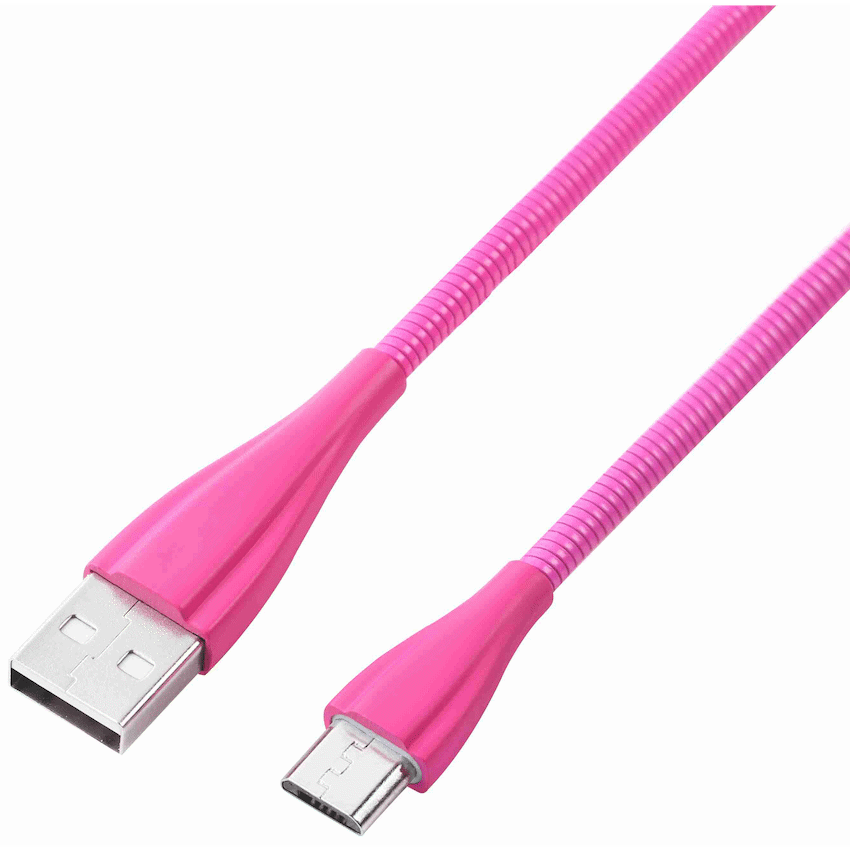Volkano Mobile Accessories Volkano Fashion Series Micro USB Cable 1.8m - Lumo - Pink