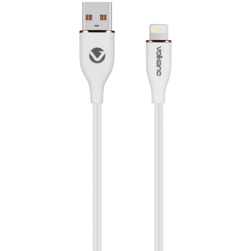 Volkano Mobile Accessories Volkano Flexi Series USB to MFI Lightning 2.5m 27w - White