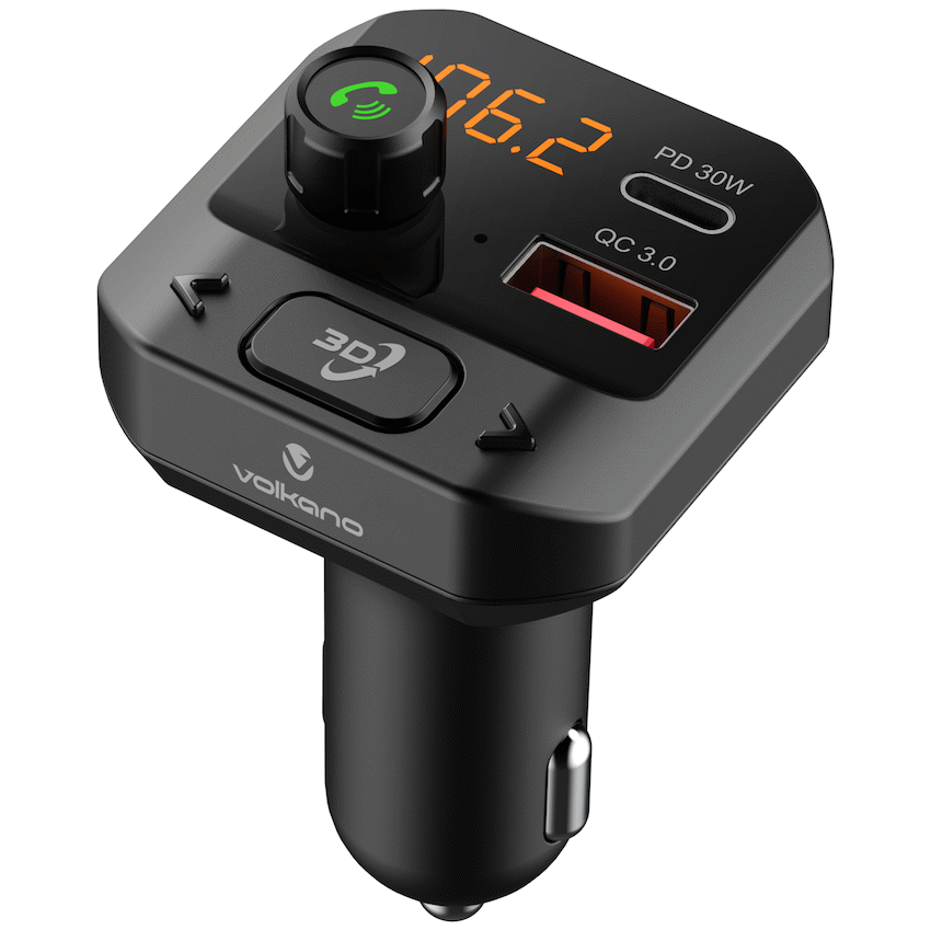 Volkano Mobile Accessories Volkano Grill Series Bluetooth Car Modulator and Charger