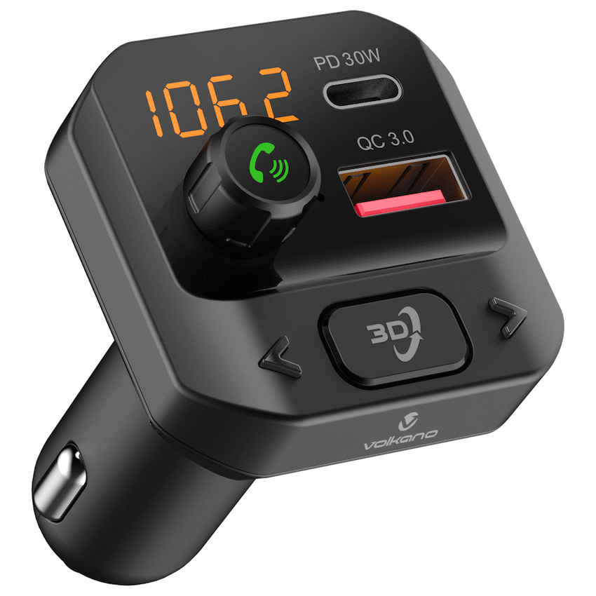 Volkano Mobile Accessories Volkano Grill Series Bluetooth Car Modulator and Charger