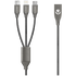 Volkano Mobile Accessories Volkano Iron Series Round Metallic Spring 3-in-1 (Type-C/Lightning/Micro) Cable 1m - Black