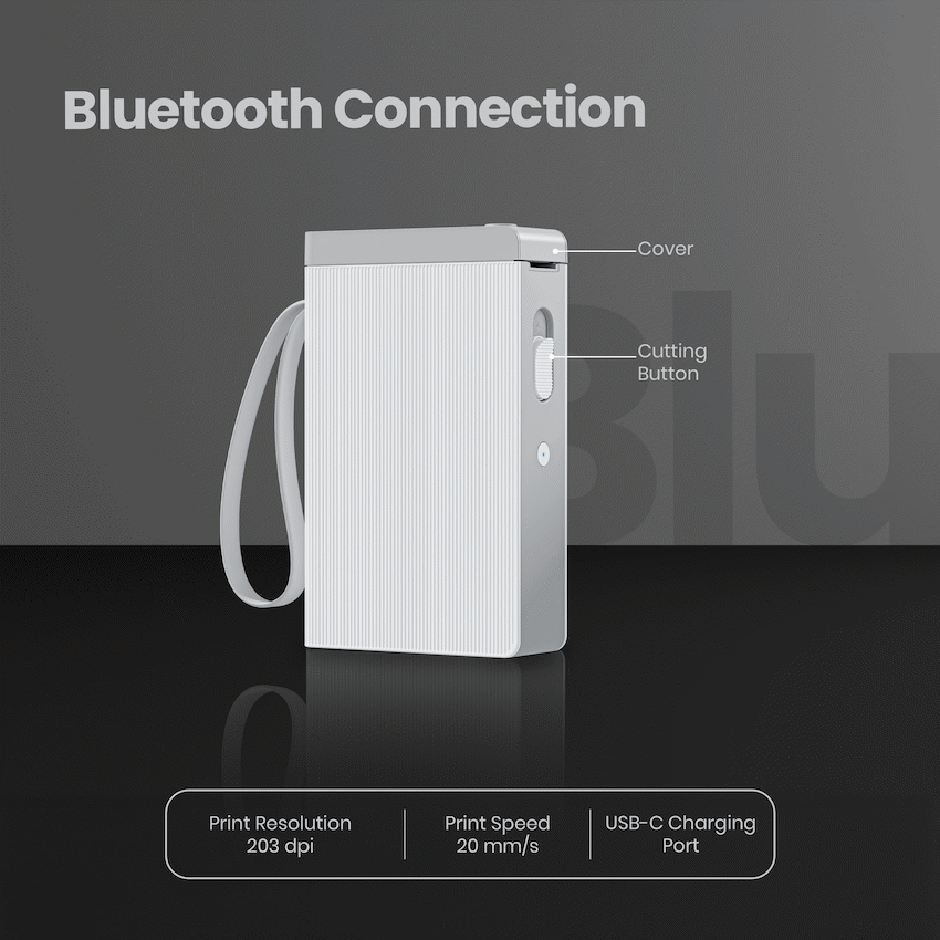 Volkano Mobile Accessories Volkano LabelPro Series Thermal Label Printer - White