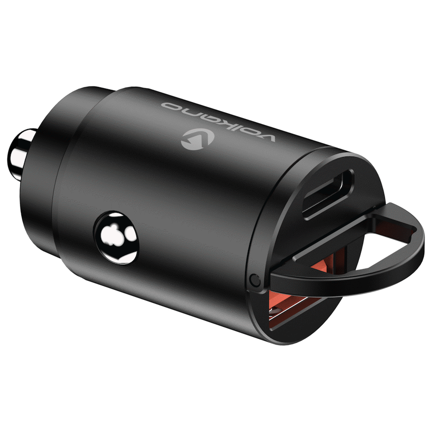 Volkano Mobile Accessories Volkano Obscurix Series 30w PD Dual USB-A and USB-C Ultra Small Car Charger