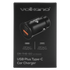 Volkano Mobile Accessories Volkano On-The-Go USB + Type-C 12w Car Charger - Black