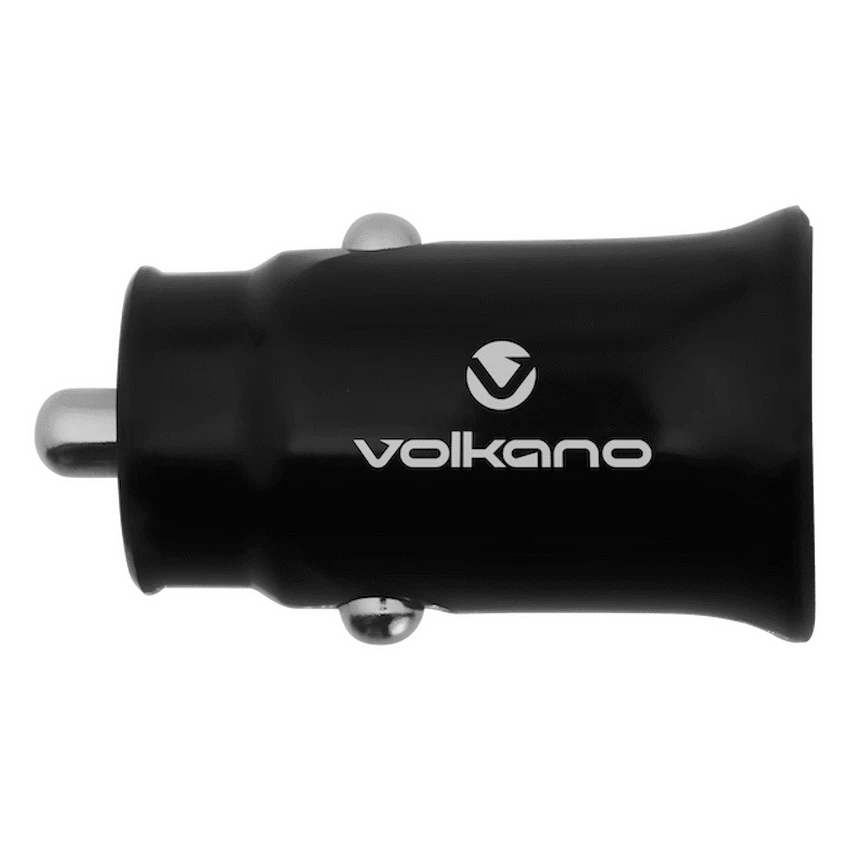 Volkano Mobile Accessories Volkano On-The-Go USB + Type-C 12w Car Charger - Black