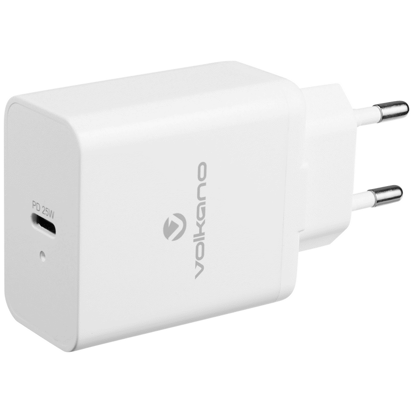 Volkano Mobile Accessories Volkano Potent Series 25w P.D. / PPS Wall Charger - White