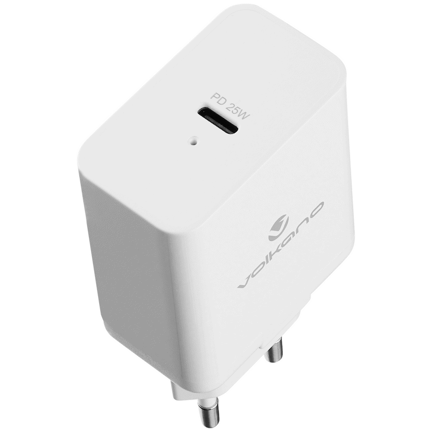 Volkano Mobile Accessories Volkano Potent Series 25w P.D. / PPS Wall Charger - White