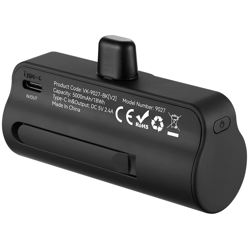 Volkano Mobile Accessories Volkano Relief Pro Power Bank - 5000mAh Type-C Direct Plug-In