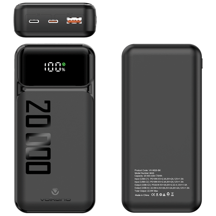 Volkano Mobile Accessories Volkano Roma Series 20000mah PD 22.5w Power Bank