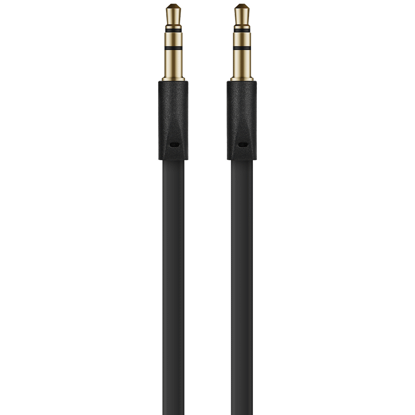 Volkano Mobile Accessories Volkano Slim Series Aux Cable 2m - Black