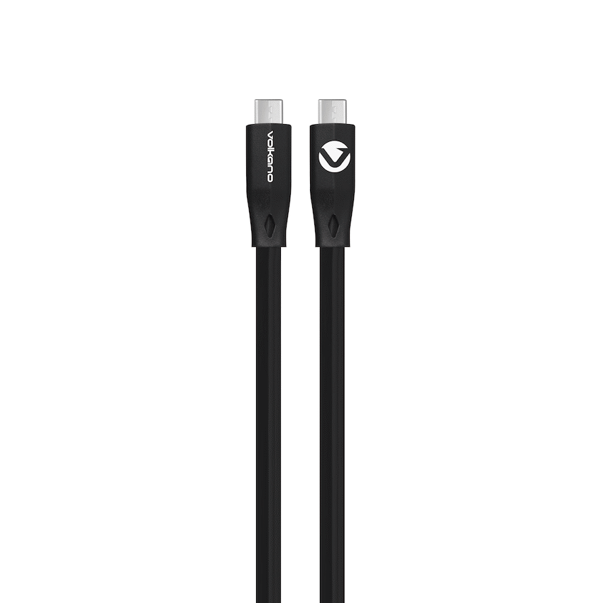 Volkano Mobile Accessories Volkano Slim Series Type-C to Type-C Cable - Black (1.2m)