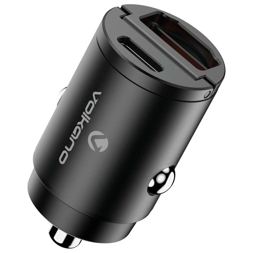 Volkano Mobile Accessories Volkano Veilix Series 45w PD Dual USB-A and USB-C Ultra Small Car Charger - Black