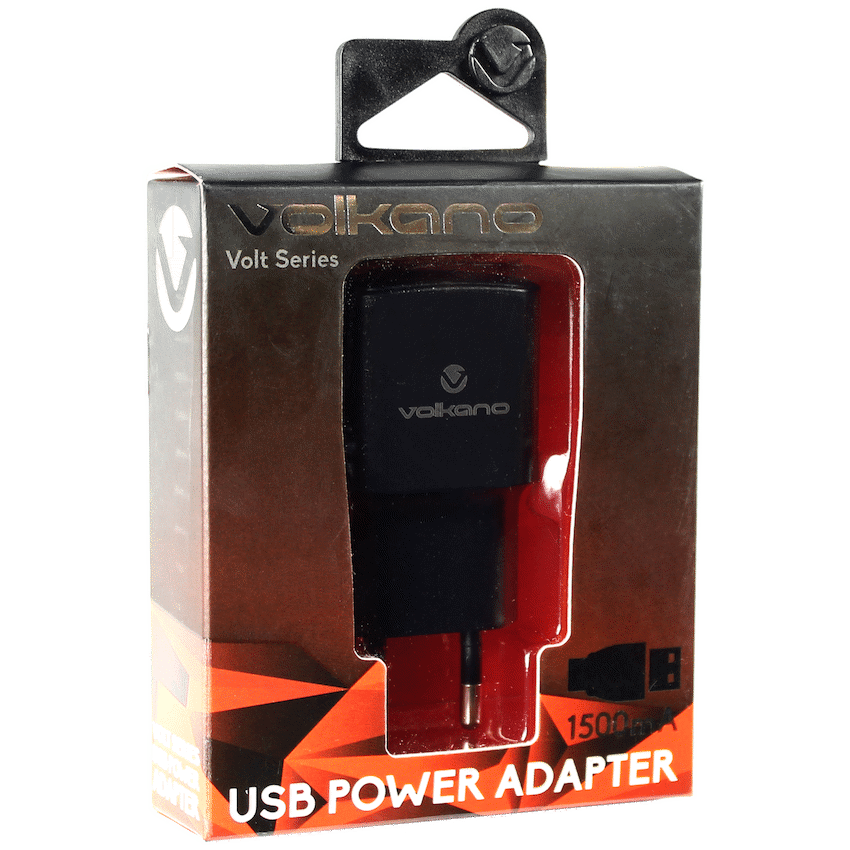 Volkano Mobile Accessories Volkano Volt M Series 2a USB Wall Charger - Black with Micro USB