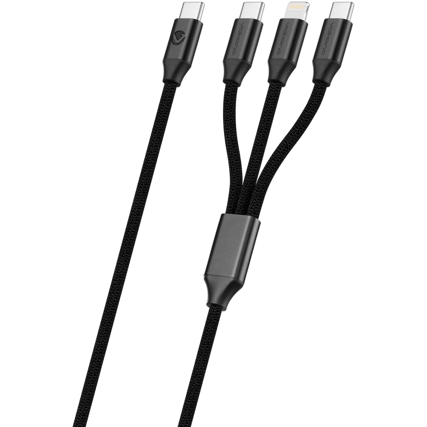 Volkano Mobile Accessories Volkano Weave Series 65w 3-in-1 Charge Cable - Black