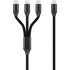 Volkano Mobile Accessories Volkano Weave Series 65w 3-in-1 Charge Cable - Black