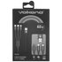 Volkano Mobile Accessories Volkano Weave Series Fabric Braided 3-in-1 (Type-C/Lightning/Micro) Cable 1m - Black